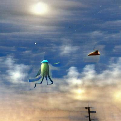 Squid Pilot in Flying Saucer Adventure