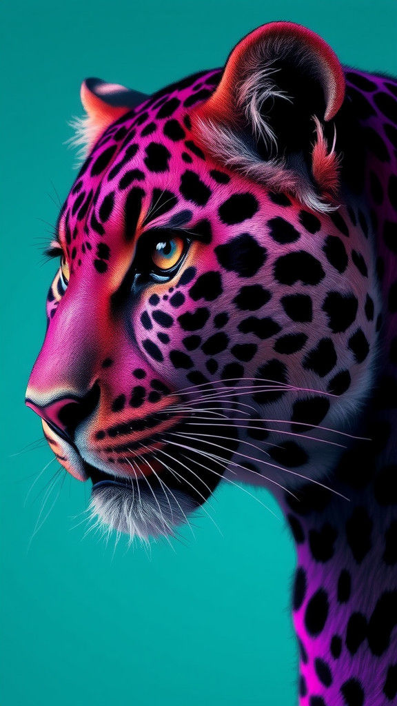 Teal and Purple Animal Print Pattern