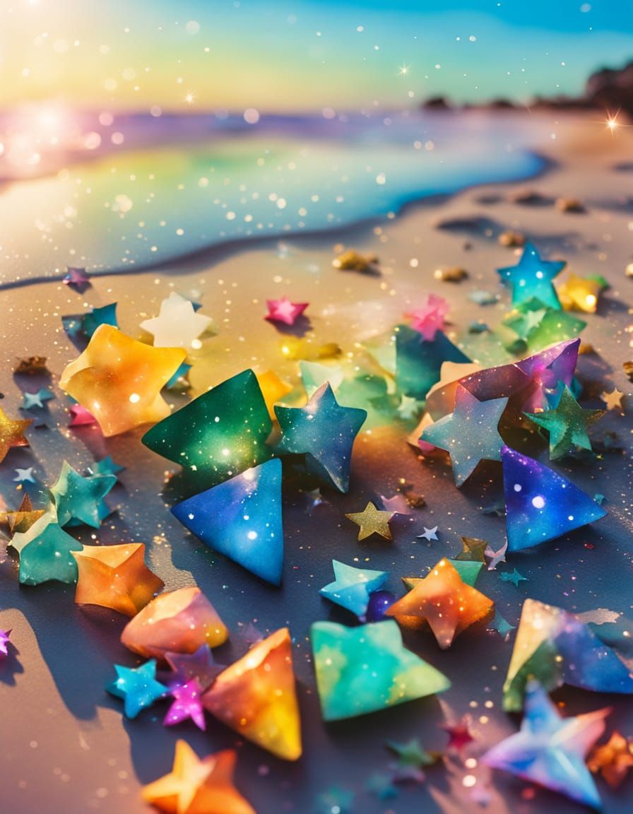 Watercolor Princess with Emerald Eyes and Stars