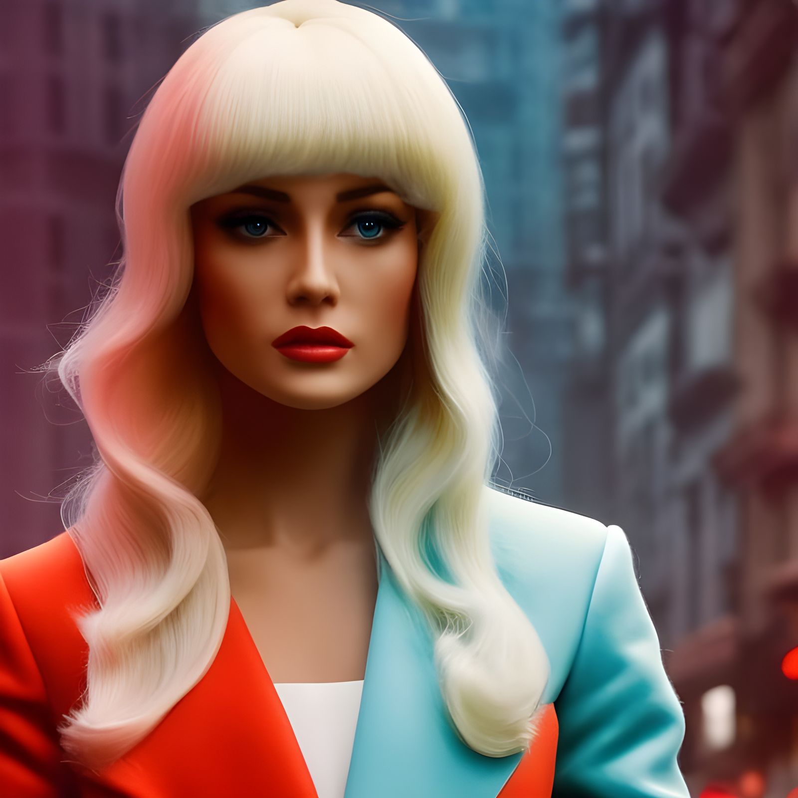 Groovy 1960s Mod Blonde in Retro Style