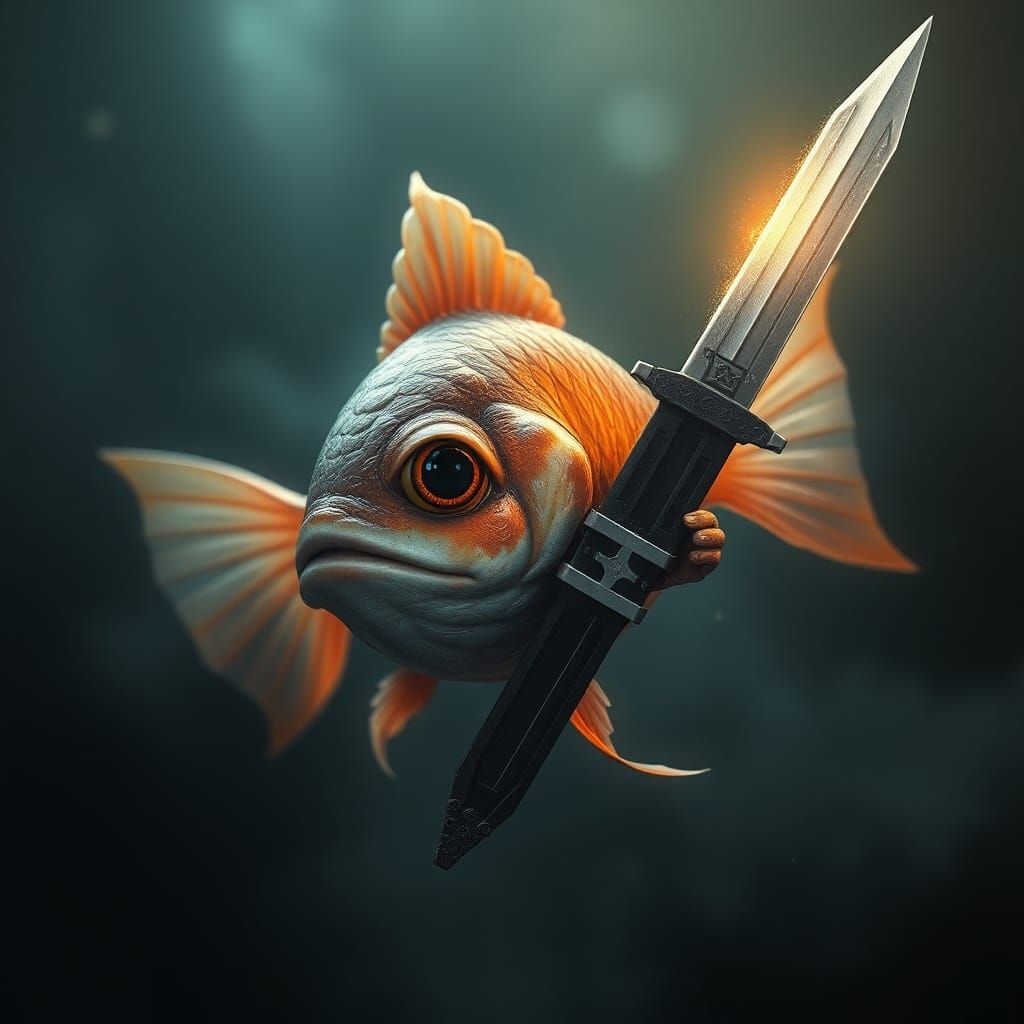 Fish Warrior: Hyperdetailed Fantasy Art in 3D