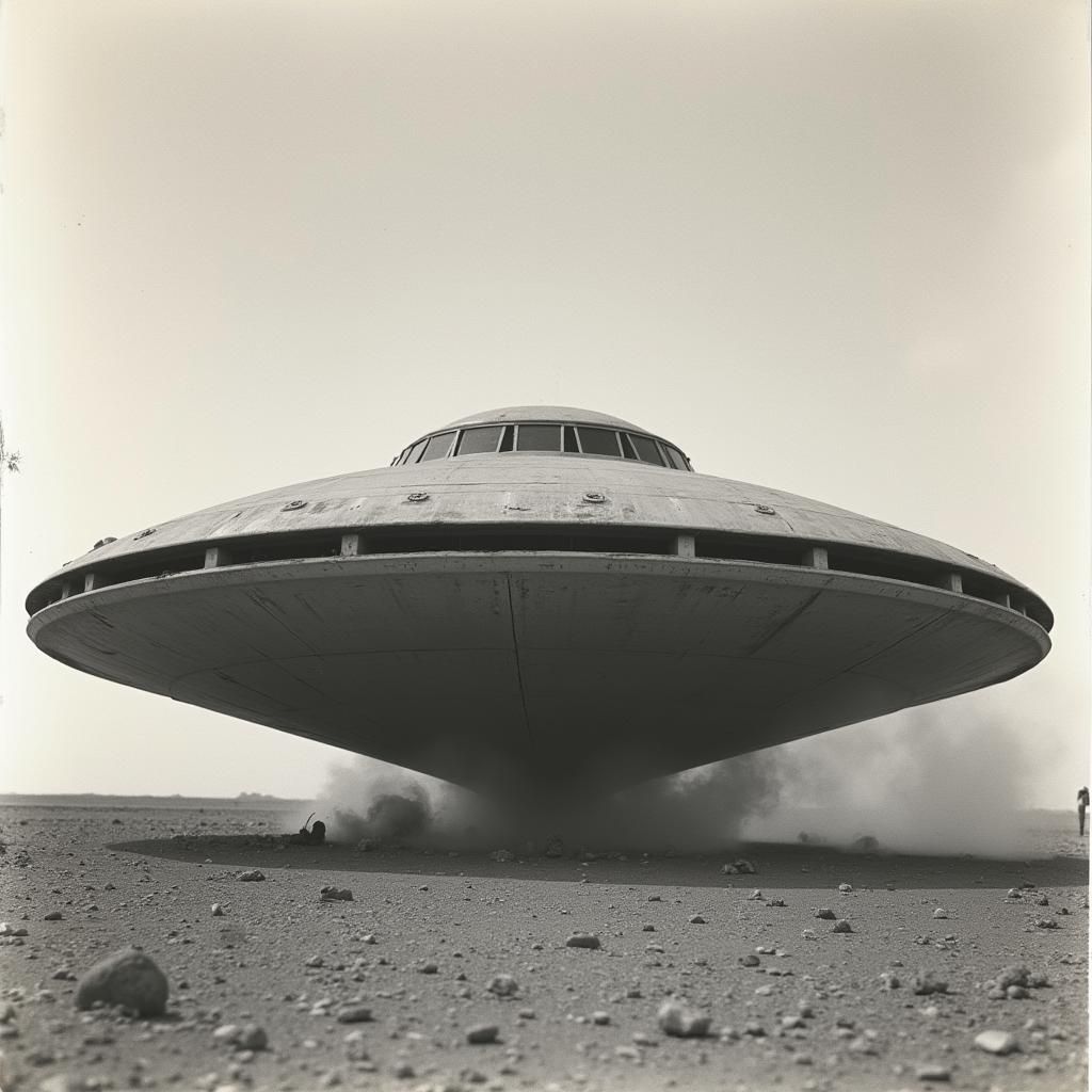 Crashed Flying Saucer Photo from Area 51