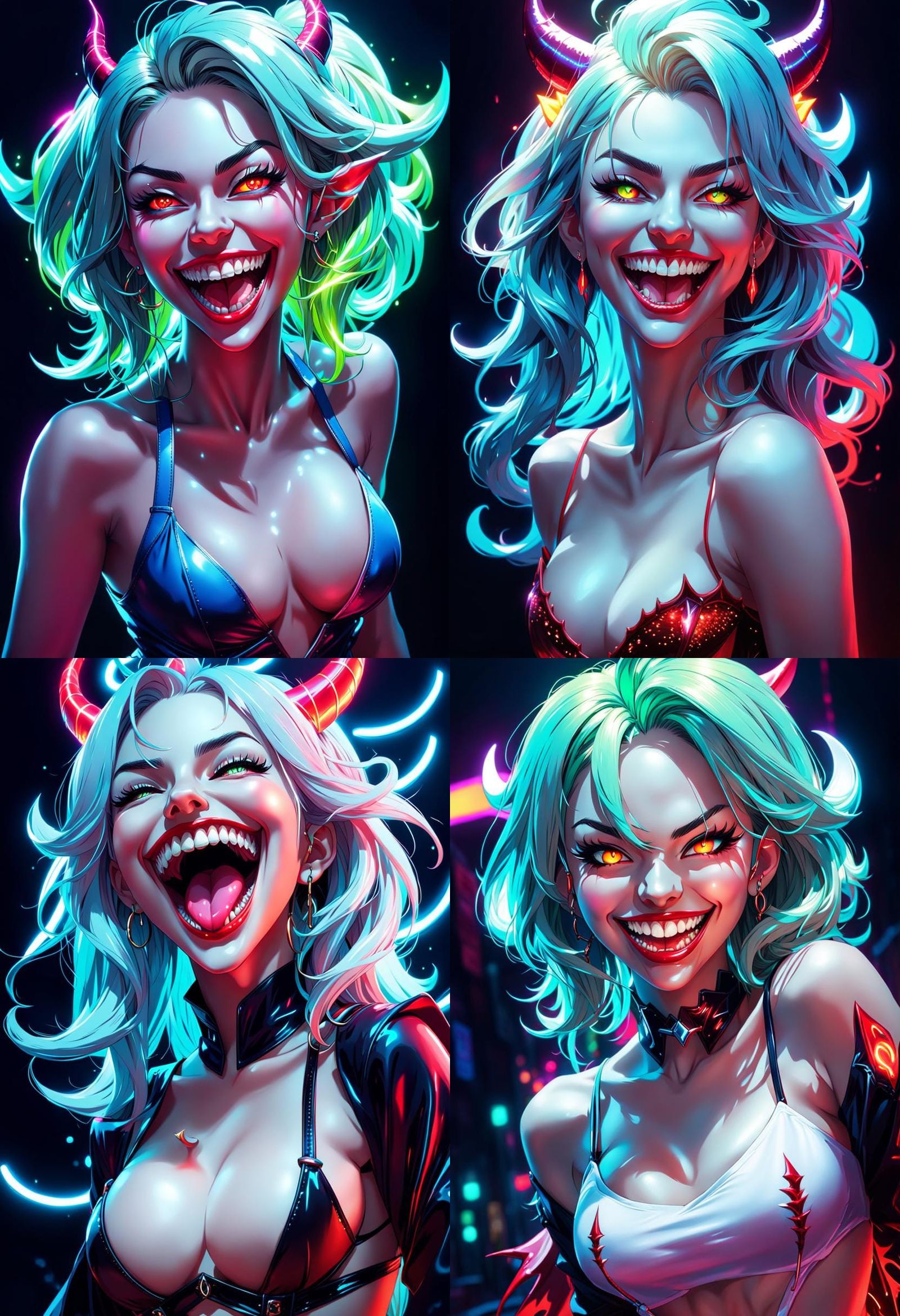 Grining female Devil