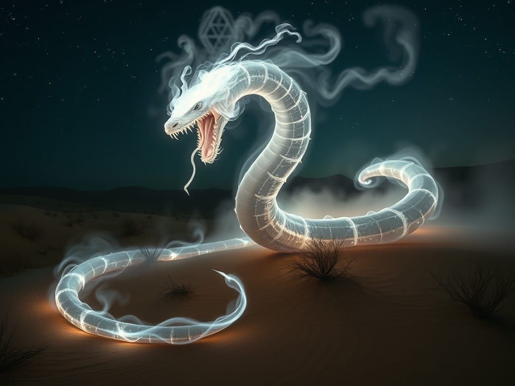 Ethereal Desert Serpent Unveils Celestial Fury