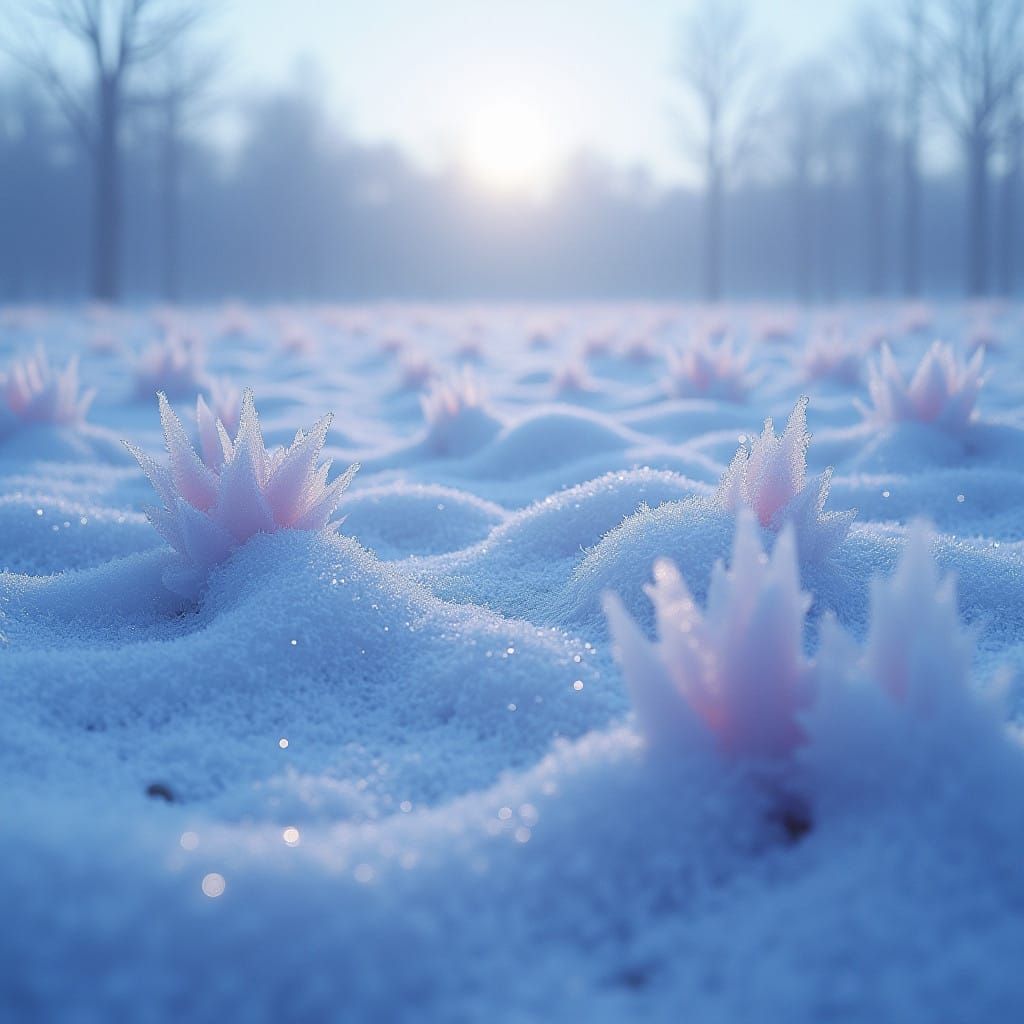 Dreamy Winter Landscapes in Ethereal Brushstrokes