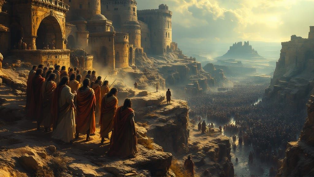 Masada Soldiers Face Philistines in Detailed Matte Painting