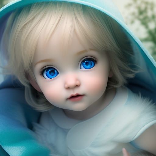 Mother and Baby Portrait in Anime Key Visual Style