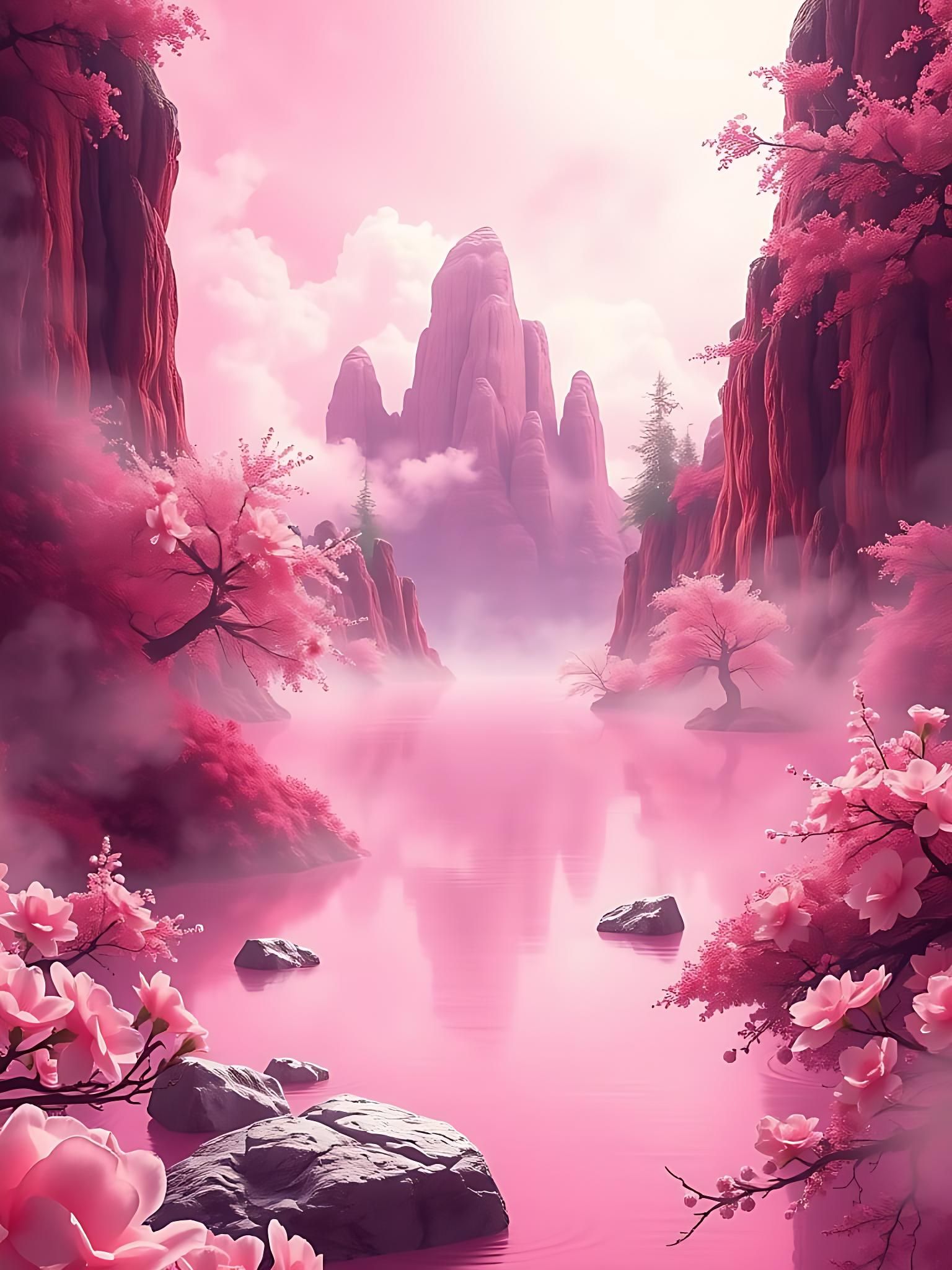 Pink landscape