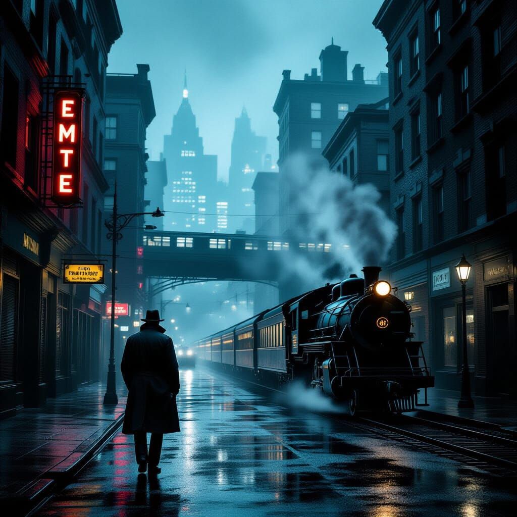 Detective in Neon Metropolis