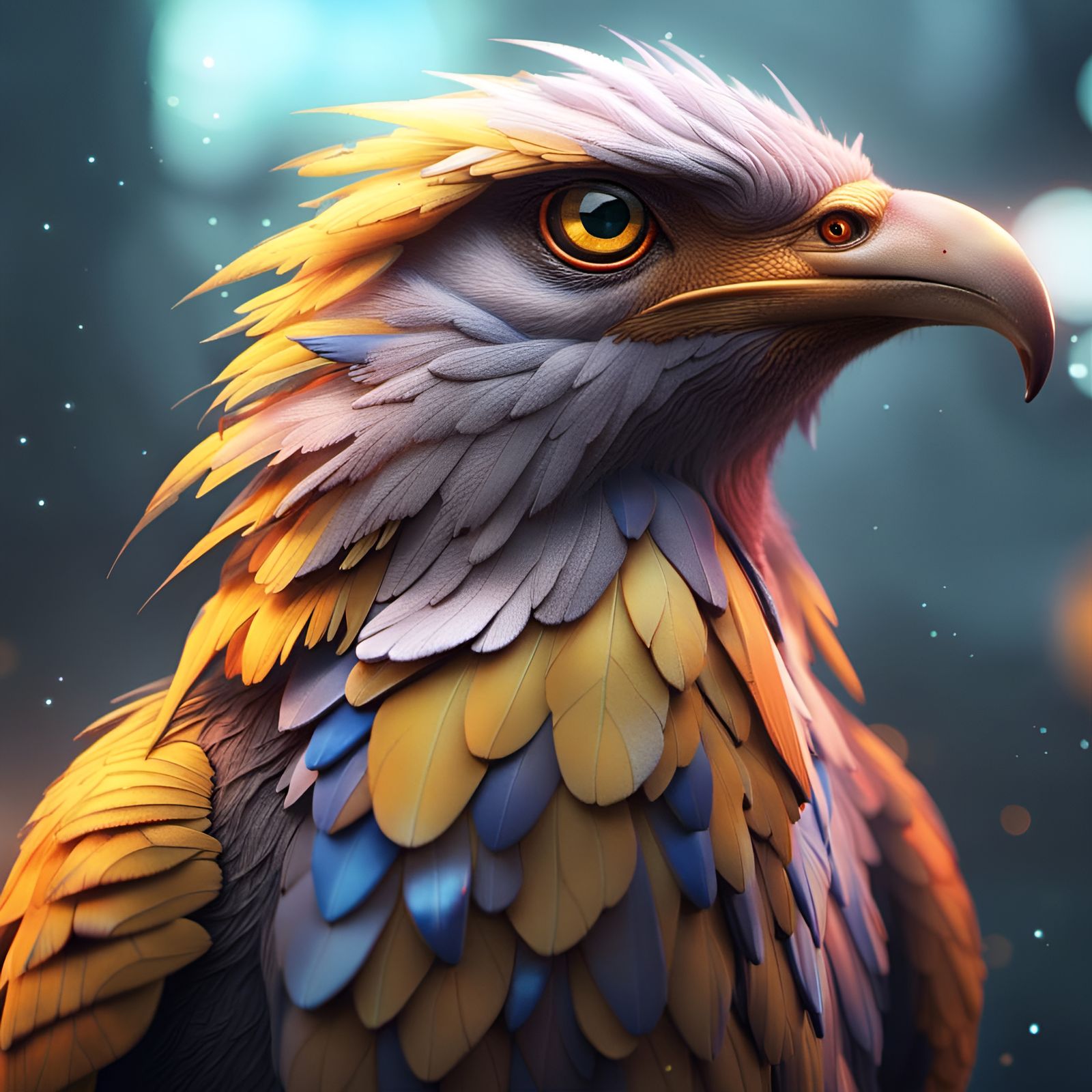 Evolved Future Birds: Surreal Dreamy Art