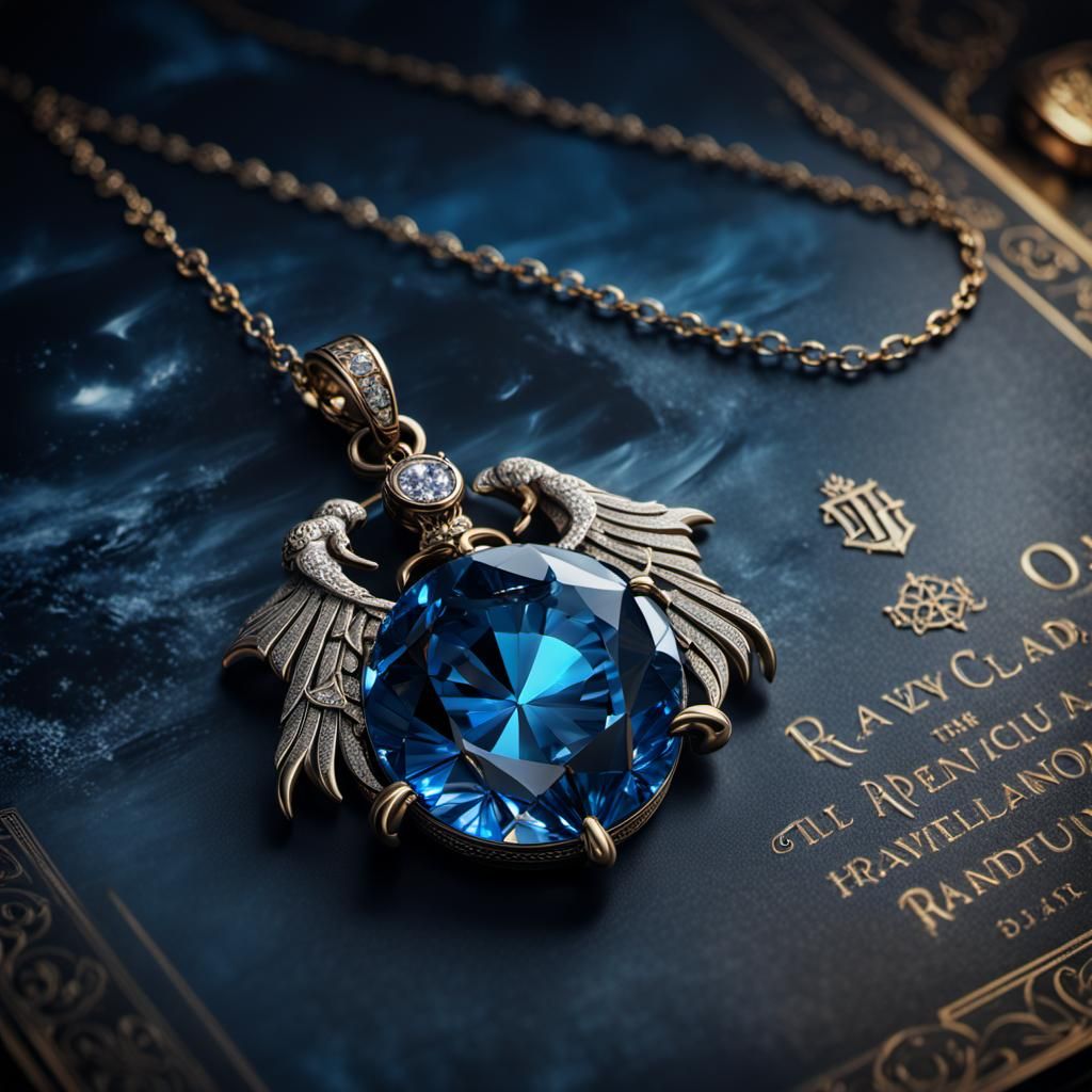 Ravenclaw Diamond Necklace: Cinematic Digital Art