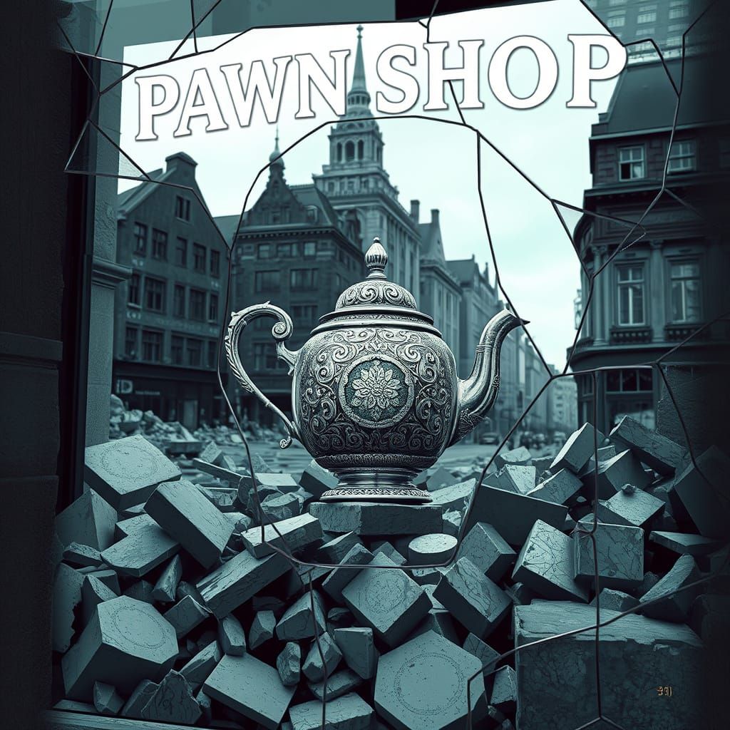 Blitz Pawn Shop: Dystopian London Scene