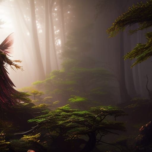 Filigree Armor Faerie in Moonlit Forest: Anime Style