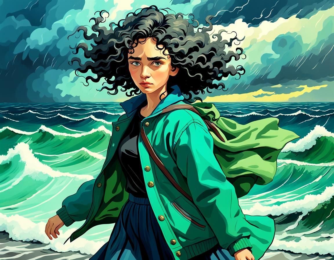 بيسان (Bisan) | 🇵🇸 storybook illustration (Blue Pencil XL)