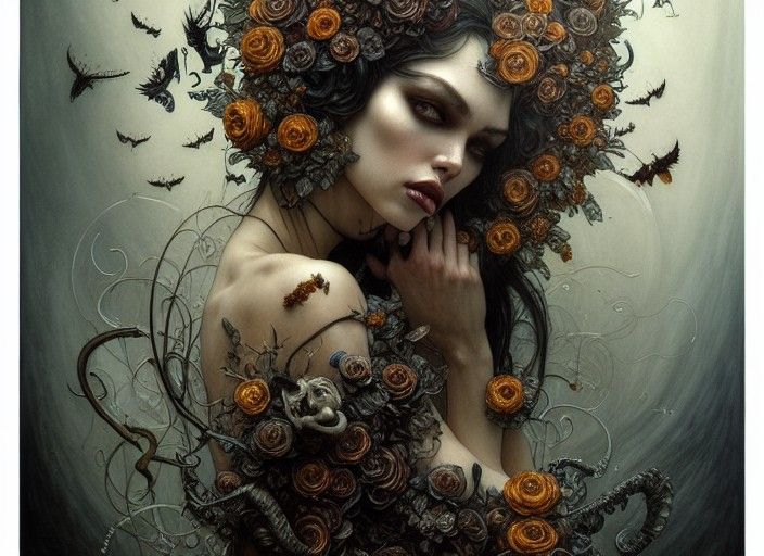 Elegant Milk and Honey Digital Painting