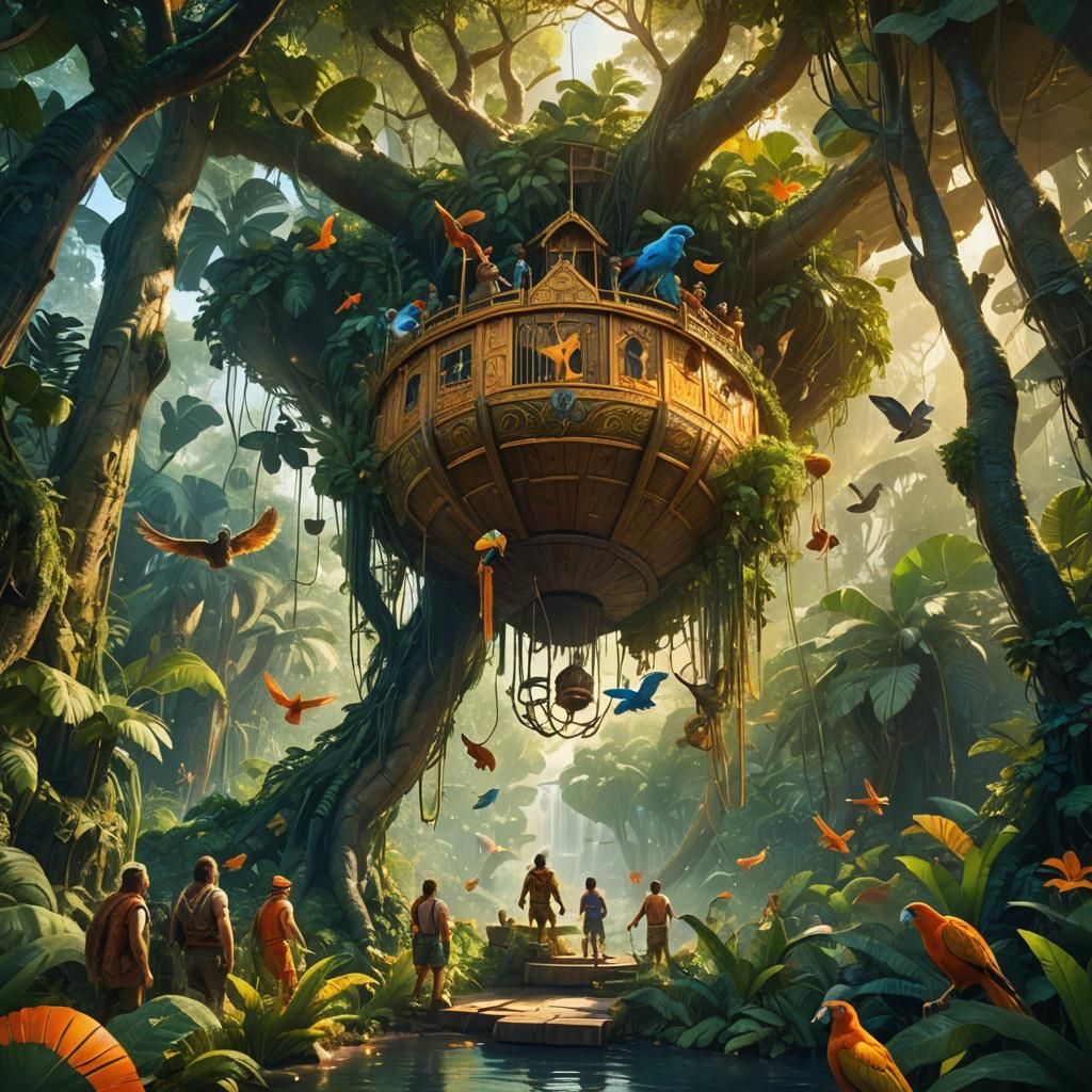 Flying Circus Meets Noah's Ark: Fantasy Art