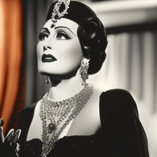 Norma Desmond in Vintage Film Style