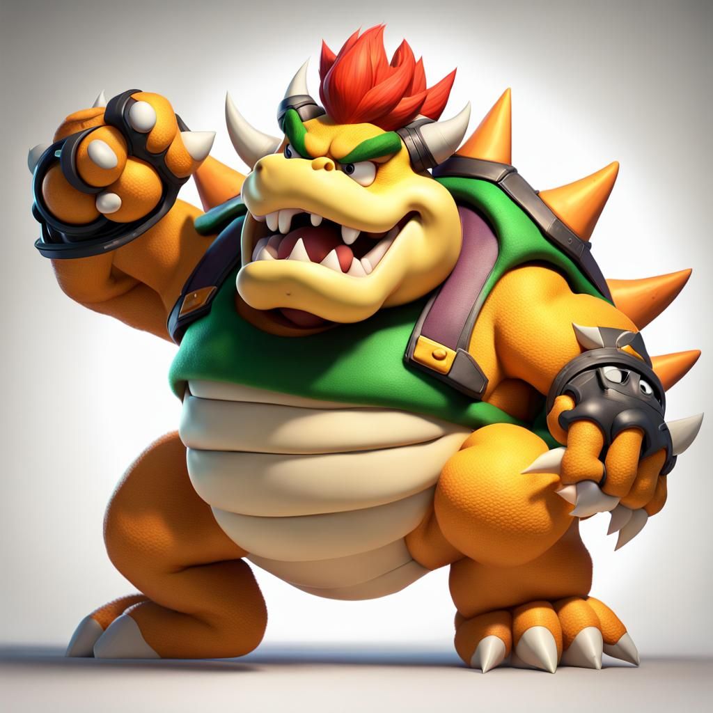 Bowser: Pixar-Style 3D Digital Art