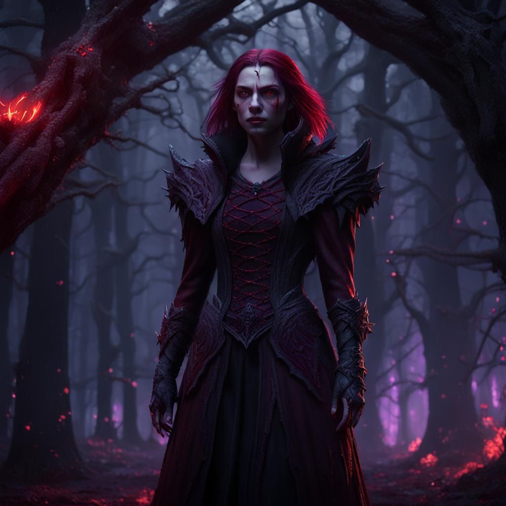 Sasha Calle as Vampire in Mystical Forest