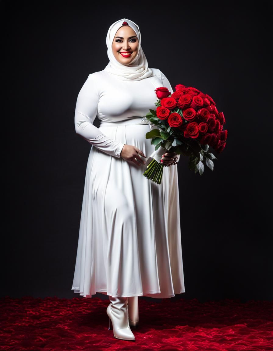 Elegant Middle Eastern Woman in Psychedelic Portraiture