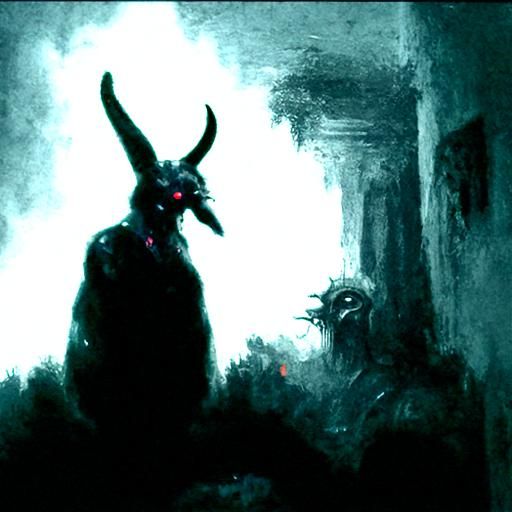 Sinister Baphomet Artwork in Gothic Style