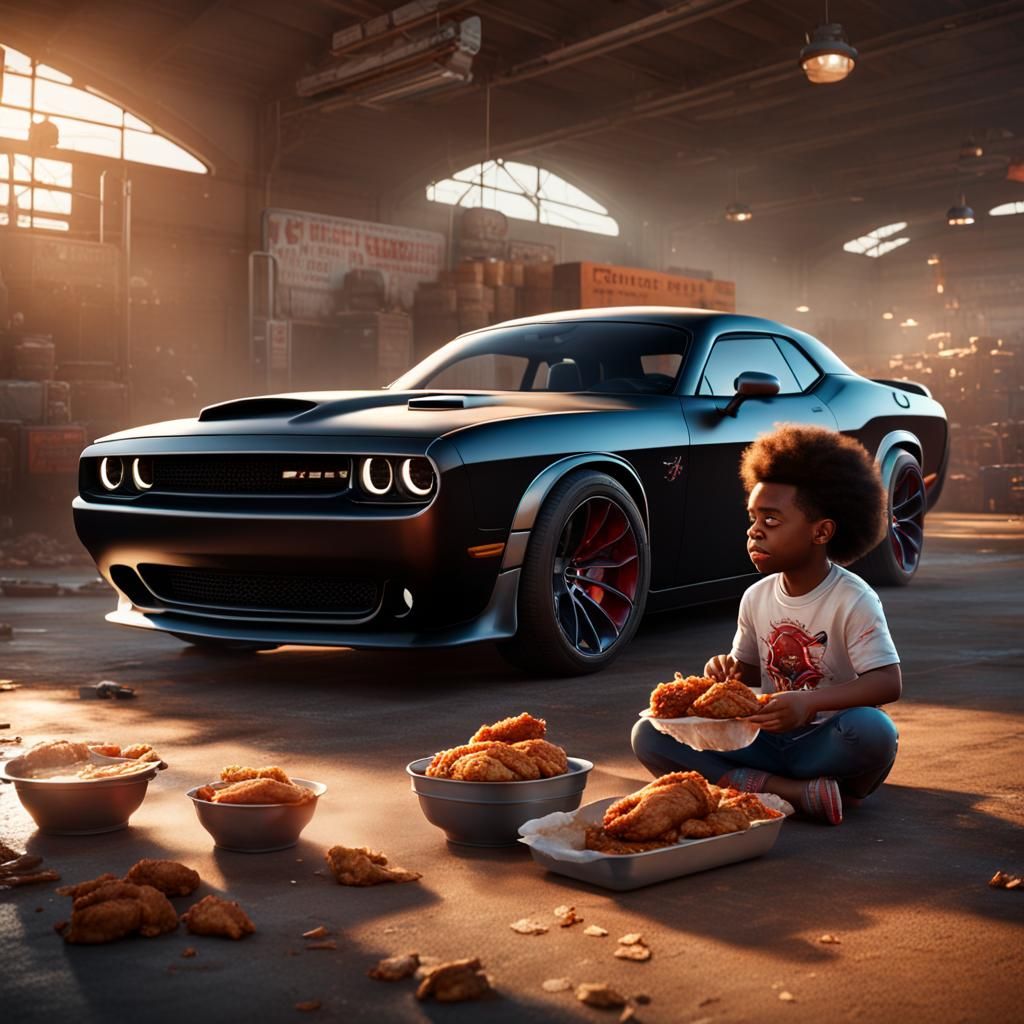 Child in Challenger Hellcat: Detailed Matte Painting