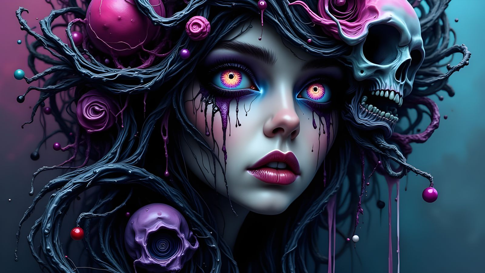 Whimsical Cute Goth Gal 03