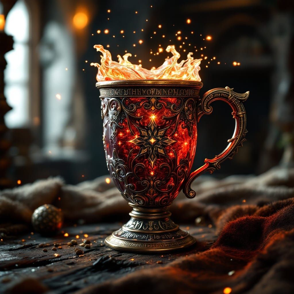 Mithril Cup Radiates Magic in Viking Mead Hall