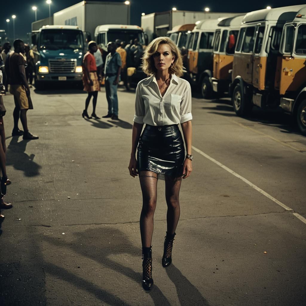 Moody Film Noir Still: 80s Crime Drama Vibe