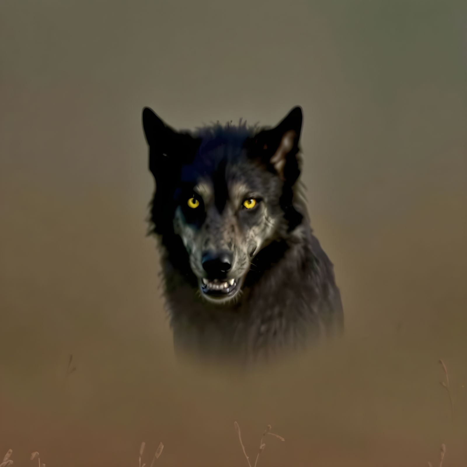 Eerie Werewolf Emerges From Dense Fog