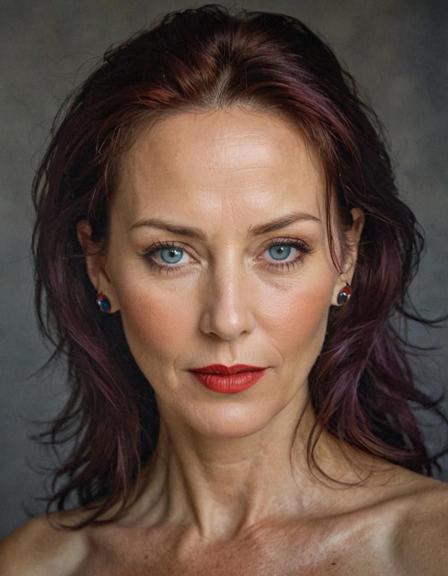 Elegant Lady Portrait as Impasto Painting