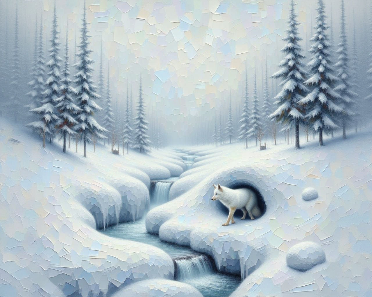 Life in harsh, bitter coldness.