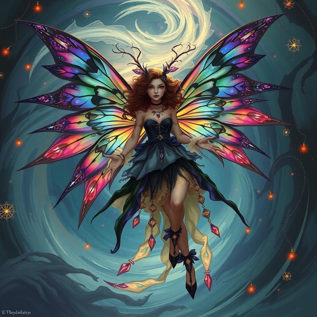 A Macro-Cosmic Solarpunk Whimsical Bohemian Punk-Goth Pixie ...