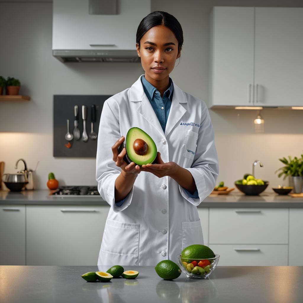 Hyper-Realistic Avocado Tester Still Life