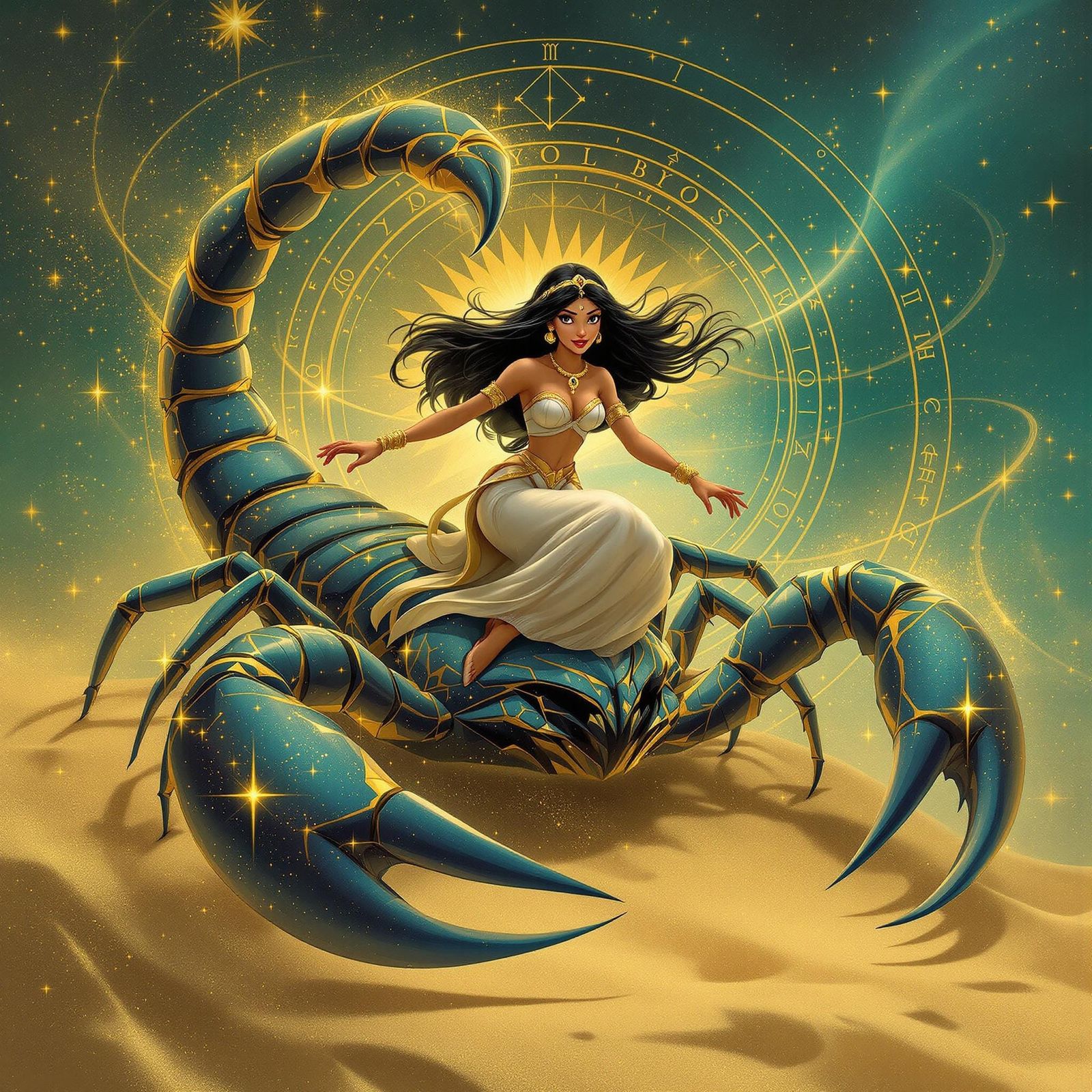 Jasmine as Scorpio on Scorpion in Arabian Style