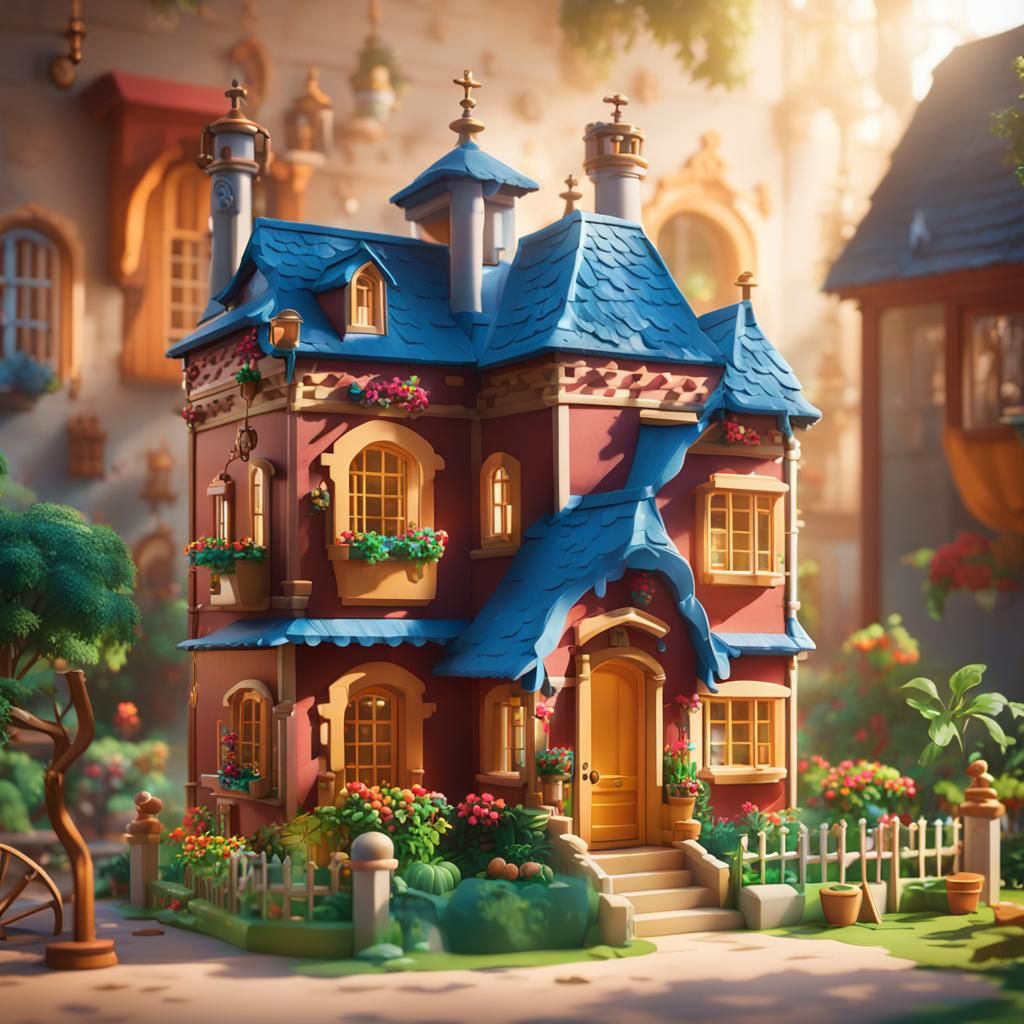 Detailed Playmobil Dollhouse: Fantasy Concept Art