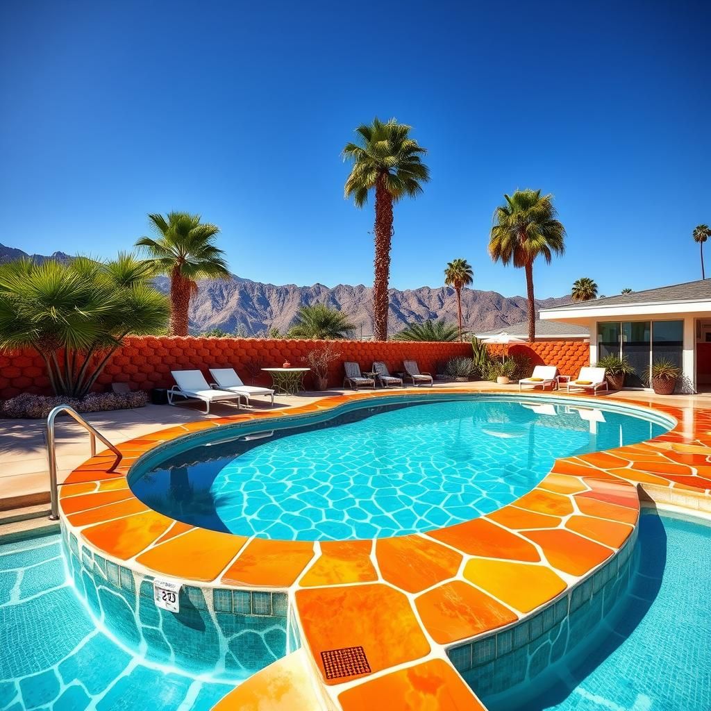 Orange Slice Pool in Pop Art Style