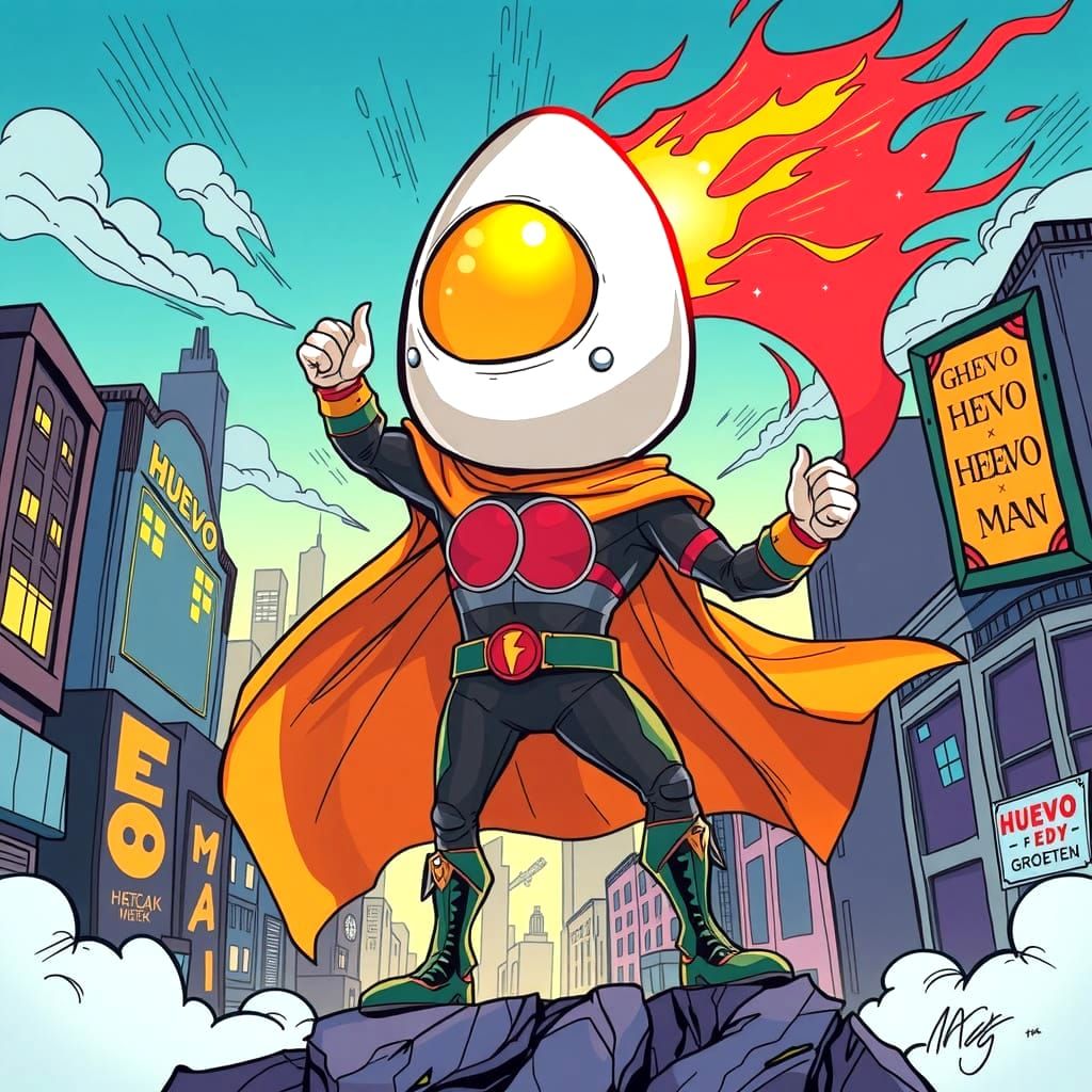 Huevo Man saves the day!