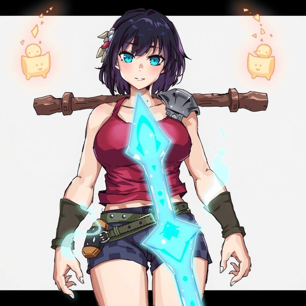 Giantess Paladin Cook in Anime Style