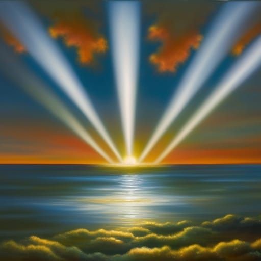 Genesis Day and Night Graffiti Art in Gouache Style