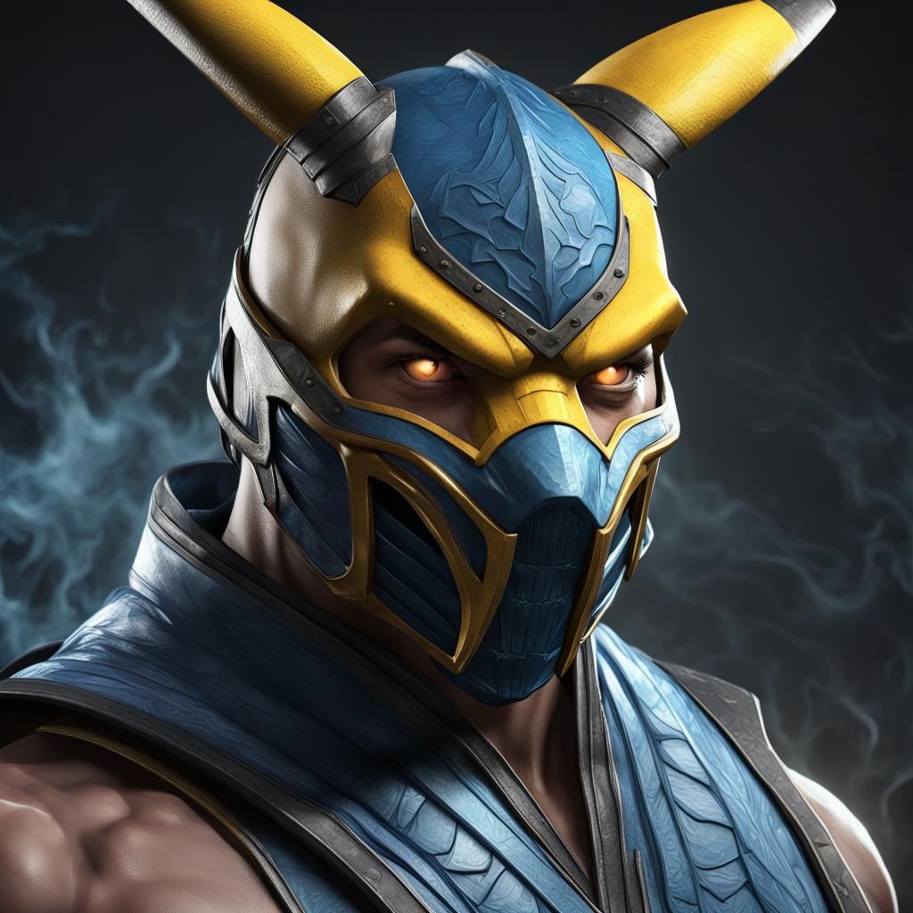 Mortal Kombat Subzero Pikachu: Hyper-Detailed Concept Art