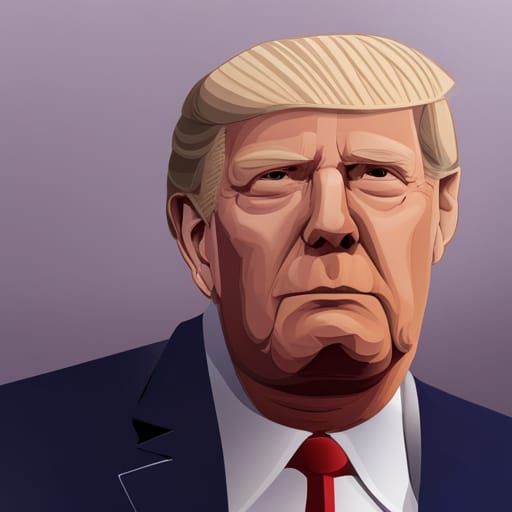 Donald Trump Jail Arrest as Ink Art