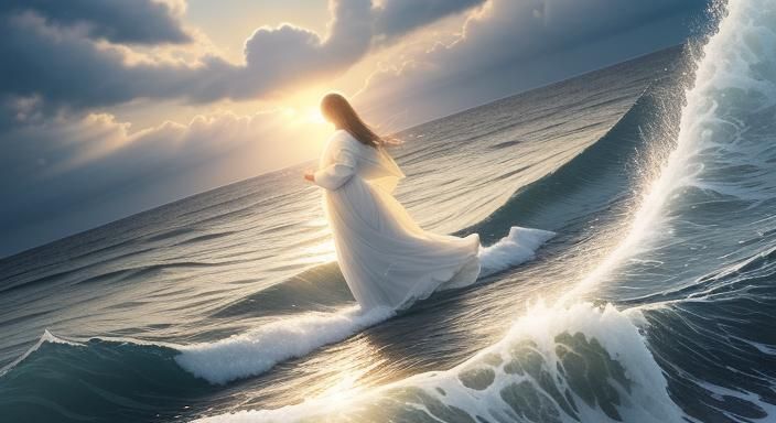 Heavenly Sunbeams Through Clouds