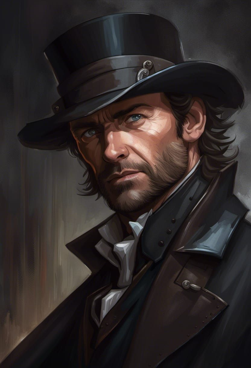 Gabriel Van Helsing Portrait in Hyperdetailed Digital Art