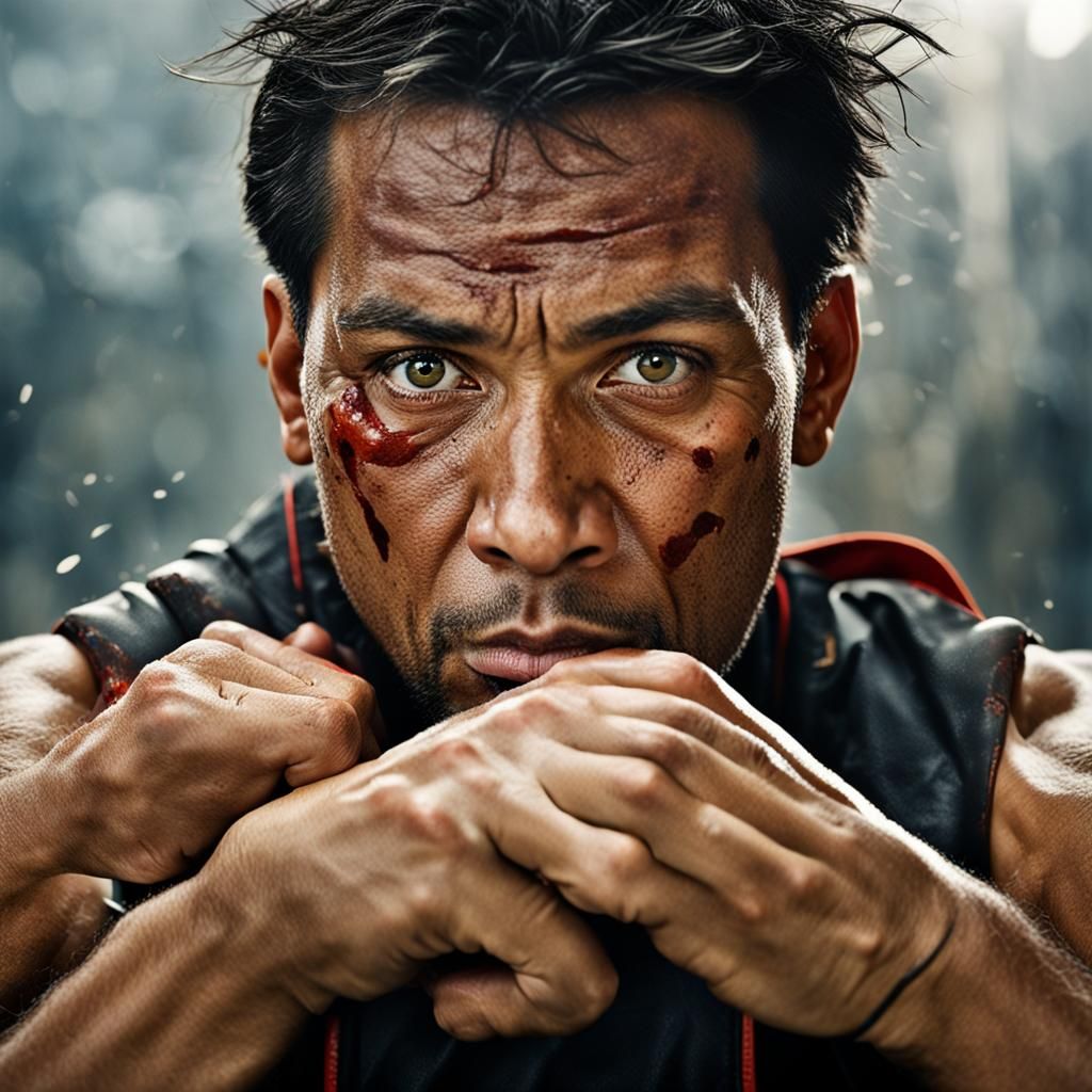 Ninja Gamer Portrait in Professional Photography Style