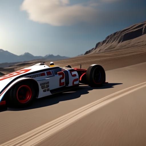 Classic Race Car in 3D Cinematic Style