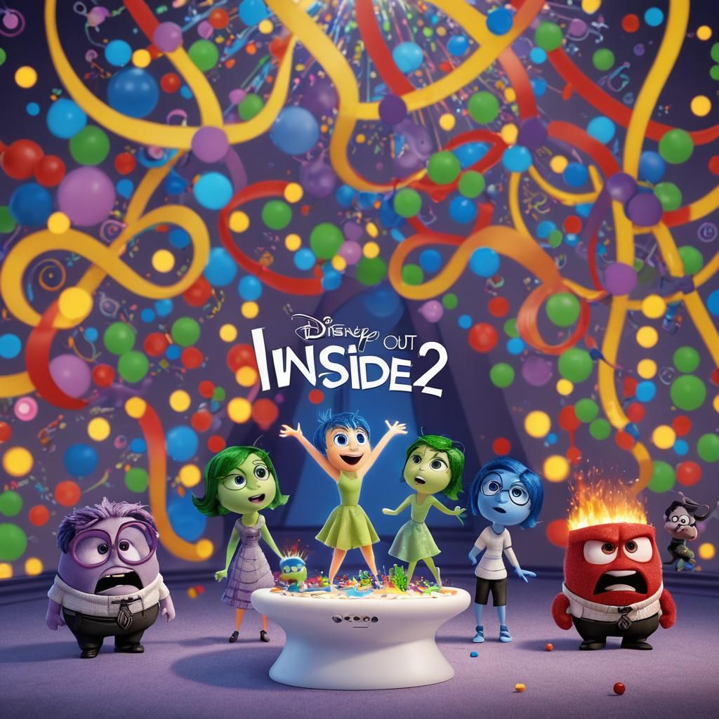 Inside Out 2 Fan-Made Movie Poster as 3D Digital Art