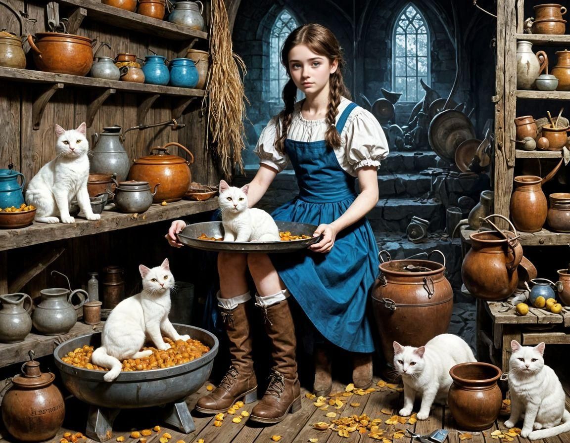 Tiffany Aching Illustration in Moebius Fantasy Style