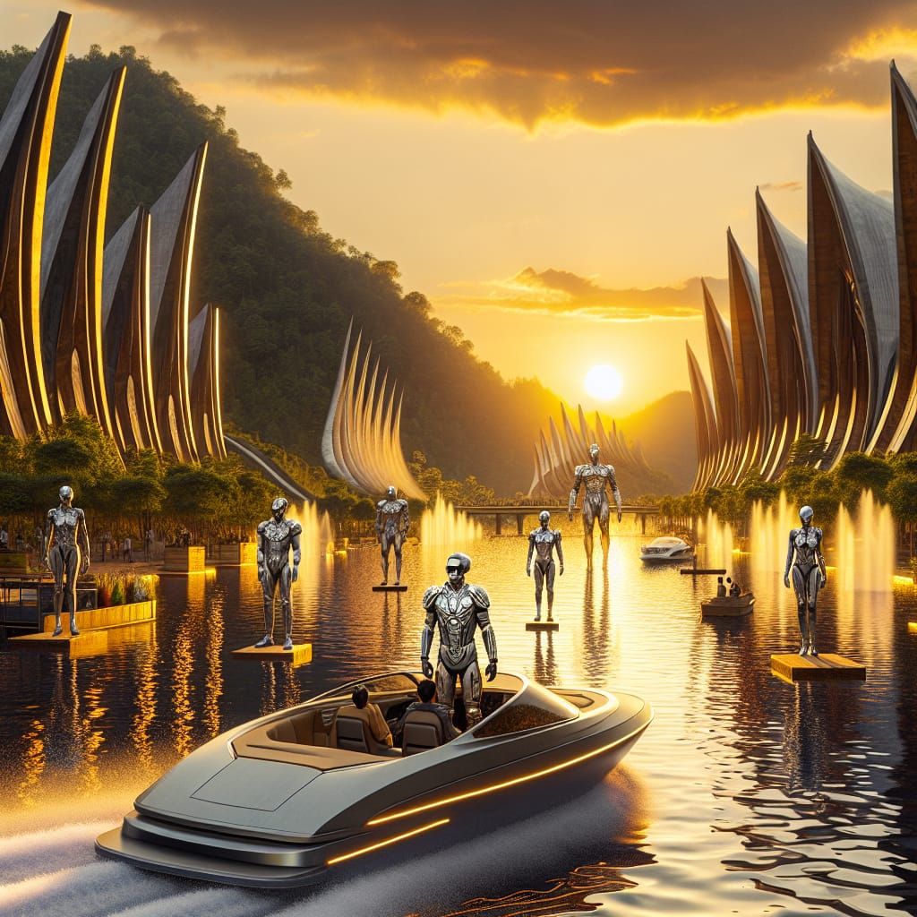 Ethereal Harmony of Nature and Futuristic Architecture