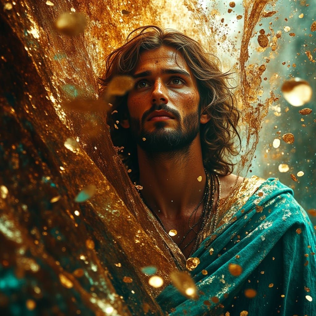 Lazarus Resurrection Portrait in Dynamic Splash Art Style